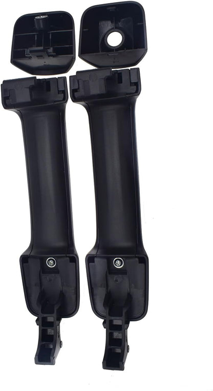 ya 2 8.15 Front Driver and Passenger Side Exterior Door Handle Black 2 Pieces for Toyota Tundra 