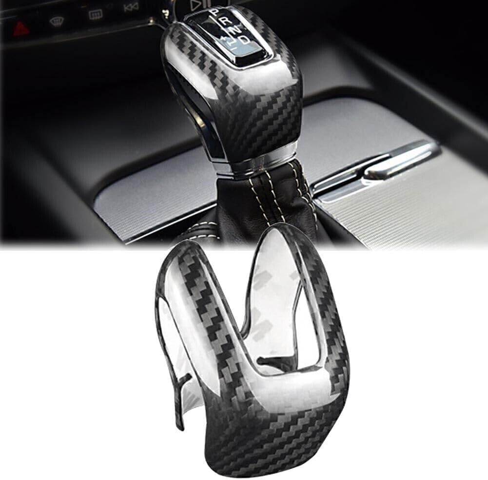 ya 28 10.13 zhengce Black Carbon Fiber Gear Shift Knob Cover Trim Fit for Volvo XC60 XC90 S60