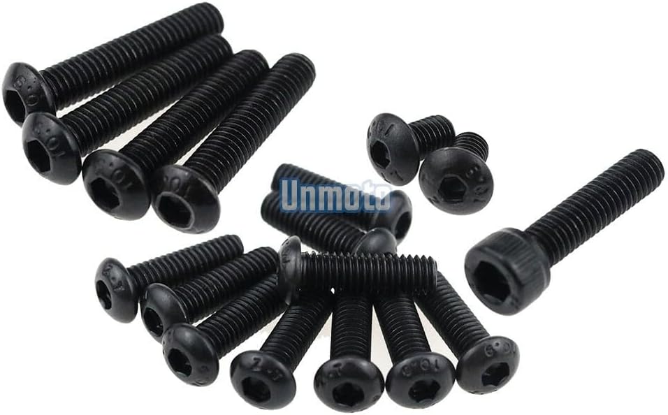 ya 23 10.7 baidi Black Fairing Bolt Kit body screws Clips for Yamaha YZF R6 2006-2007