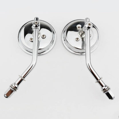 ya 13 9.15 baidi 2-Piece Chrome-Plated Round Motorcycle Rearview Mirrors for Harley-Davidson Sportster Bobber-