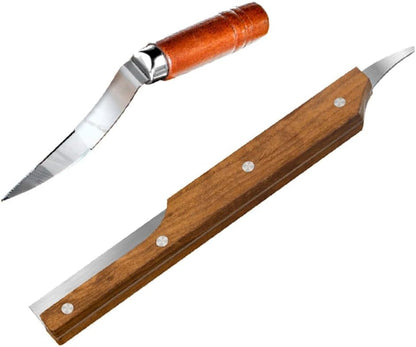 ya 14 9.20 baidi 2 Pcs Coconut Shell Opener Tool Set Meat Removal Opening Scraper Remover-1