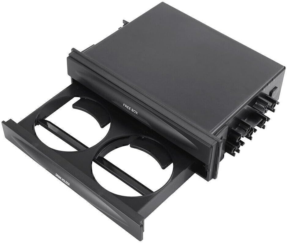 ya 9 10.24 Universal Double Din Radio Pocket Dash Storage Box Cup Drink Mount Holder UK