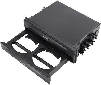 ya 9 10.24 Universal Double Din Radio Pocket Dash Storage Box Cup Drink Mount Holder UK