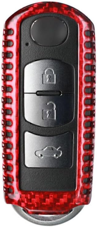 ya 2 8.15 Carbon Fiber Red Remote Key Shell Cover Case for Mazda 2 3 5 6 CX-3 CX-5 CX-9