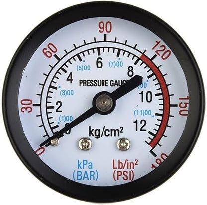 ya 26 10.21 baidi Compressor Gauge Manometer Tool 50mm Accessories Air Compressor Balck+Silver