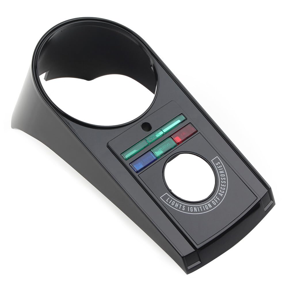 ya 6 8.14 Speedometer Speedo Dash Panel Cover Housing Kit Plastic for Harley Softail Black