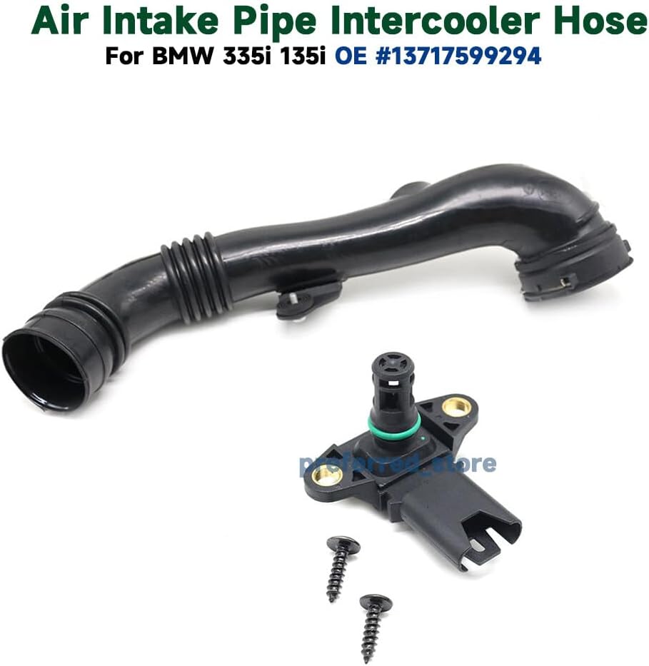 ya 10 9.16 baidi for BMW 135i 335i Air Intake Pipe Intercooler Hose 2011-2013 Black 13717599294