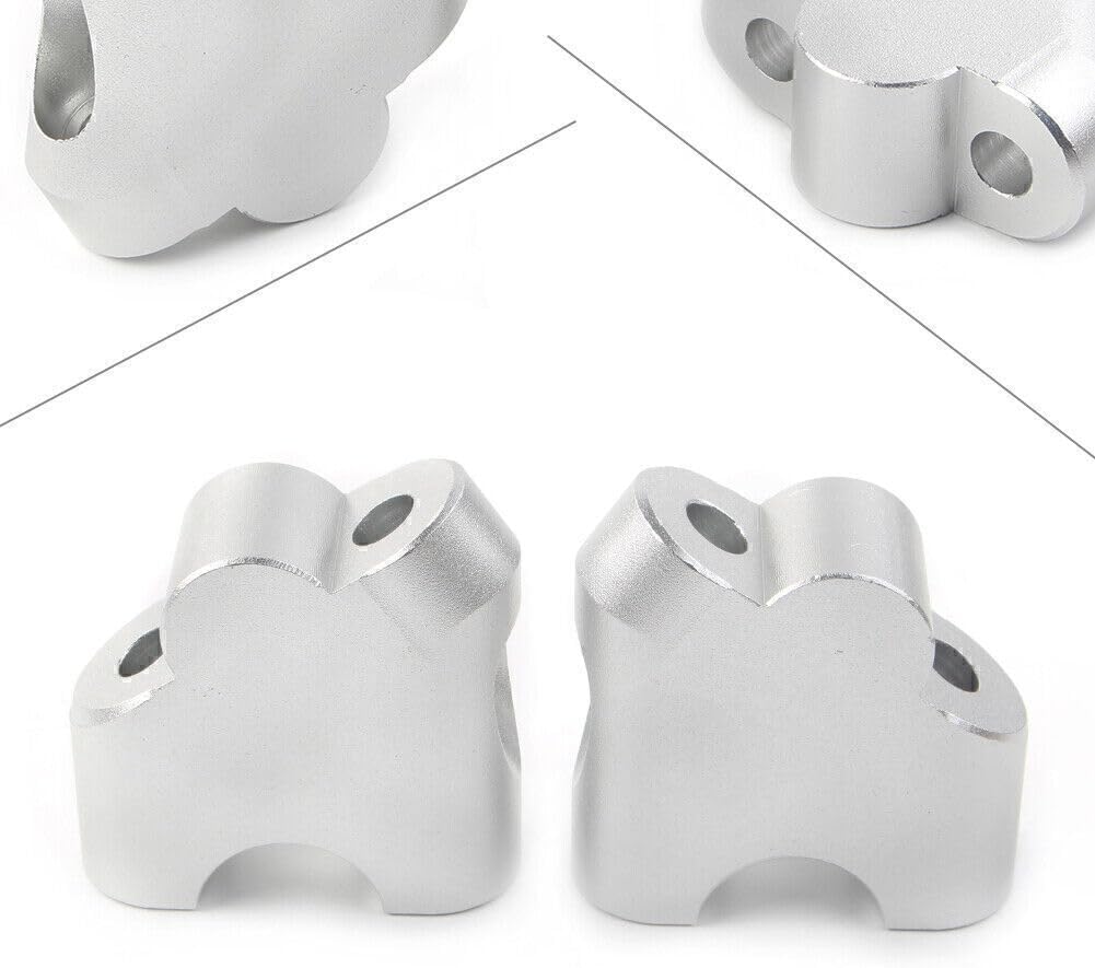 ya 4 8.8.2 HandleBar Clamp Riser Fit for Suzuki V-STROM DL 650XT 2015-2022 DL 1000 02-17 Silver