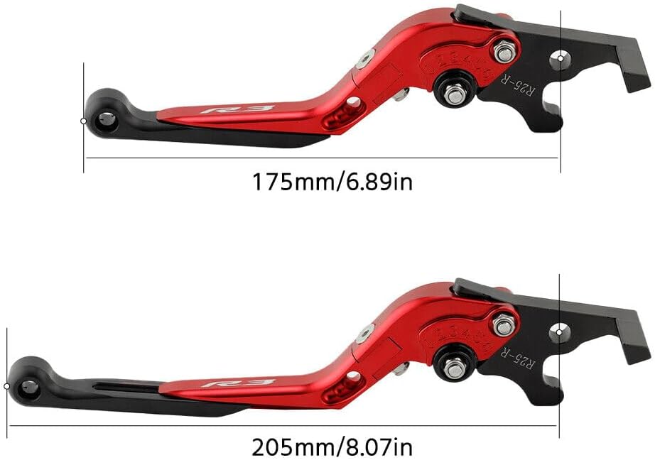 ya 4 8.24 baidi Adjustable Folding Extendable Clutch Brake Lever Kit for Yamaha YZF R3 2015-2024