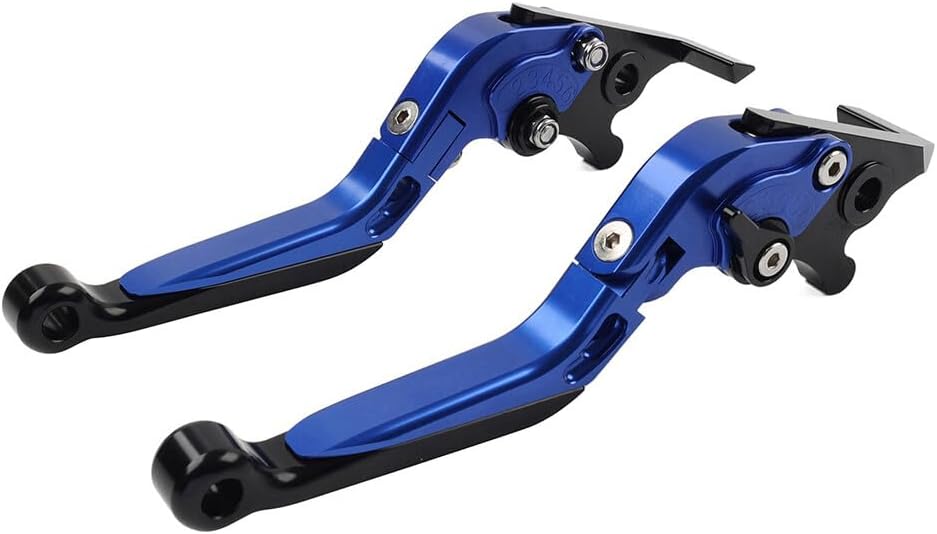 ya 5 8.10 CNC FoldingExtendable Brake Clutch Levers for Suzuki DL1000/V-STROM GSX1400 Blue