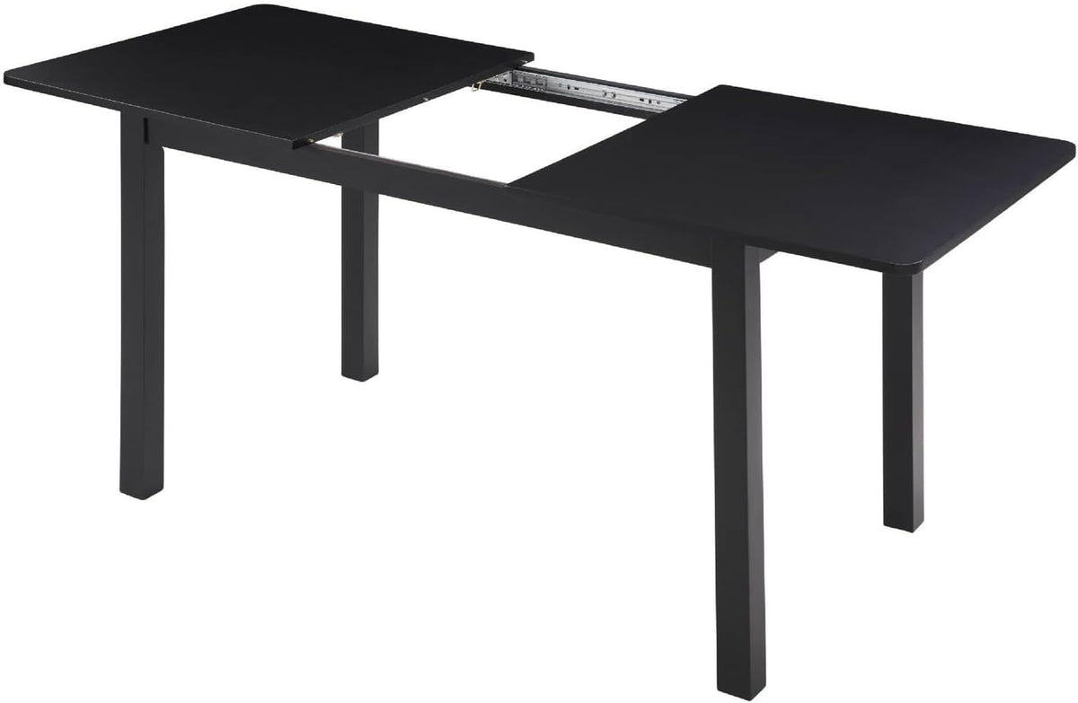 ya 28 10.13 baidi 59'' Extendable Dining Table, Modern Wooden, Seats 4-8, Small Space, Black