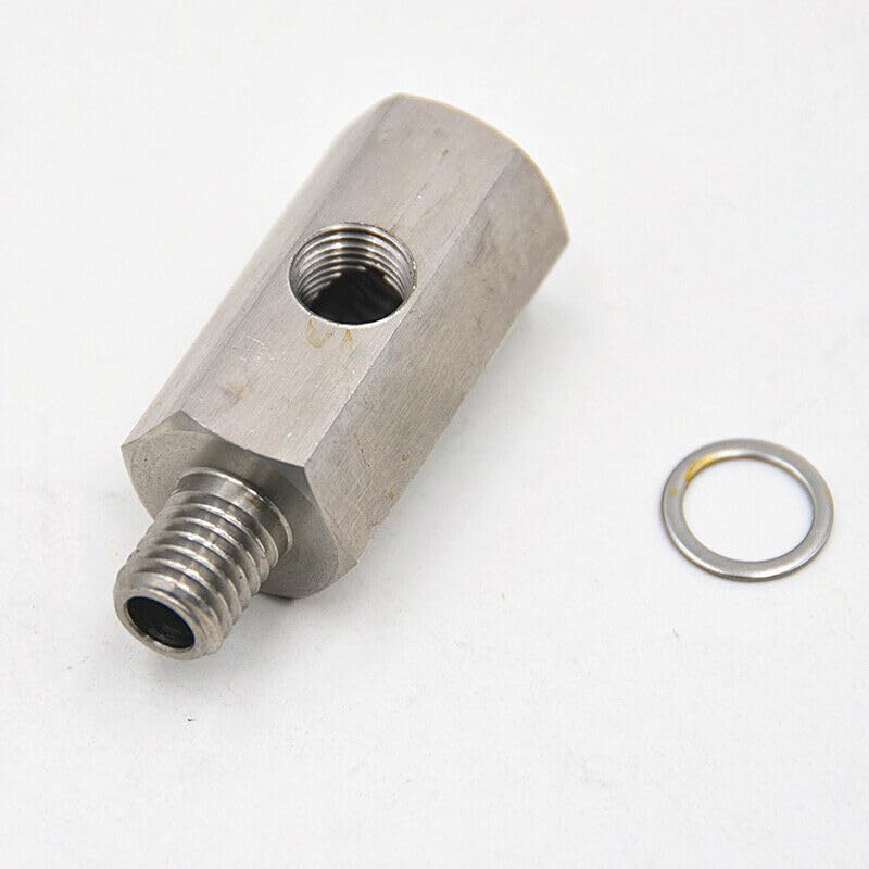 ya 5 8.10 Oil Pressure Sensor Tee 1/8''NPT to Adapter Fitting Turbo Supply Feed Line Gauge