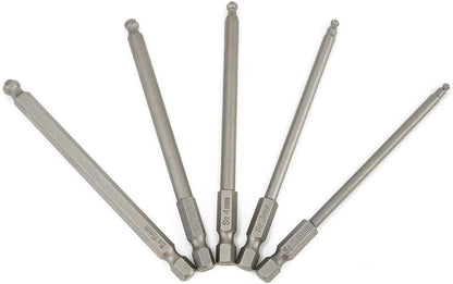 ya 26 10.21 baidi Essential 5pcs Long Magnetic Screwdriver Drill Bits with Ball End Hexagon Head