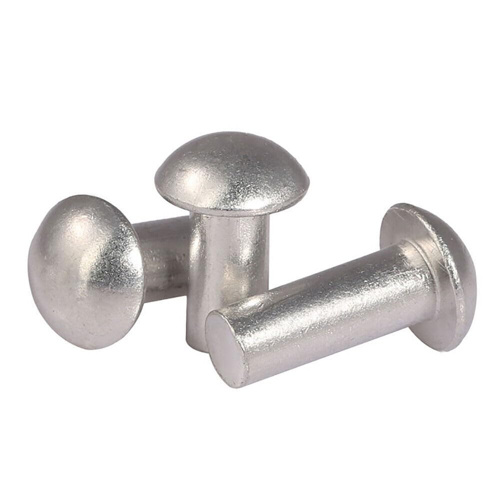 ya 15 10.19 baidi Aluminium Dome Rivets - Sizes 3-6mm, Heads M3-M6, Solid and Durable