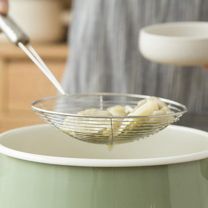 ya 14 9.20 baidi Mesh Skimmer Strainers Spiral Mesh Spoon for Noodles Spaetzle Pasta Chips-2