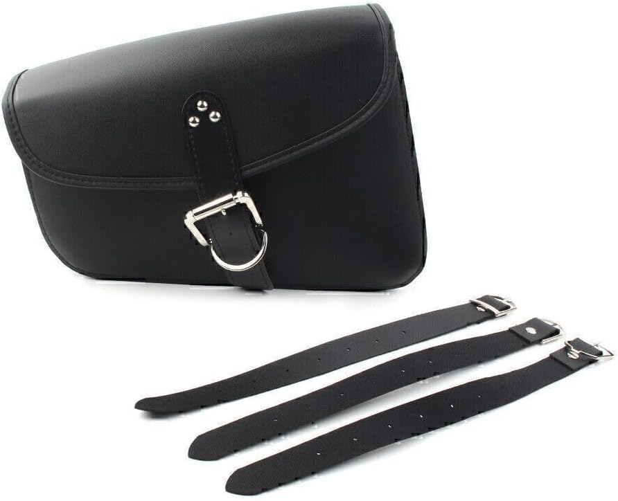 ya 11 9.14 baidiPU Leather Saddlebag Saddle Bag for Harley Sportster Iron 72 883 1200 Left Side