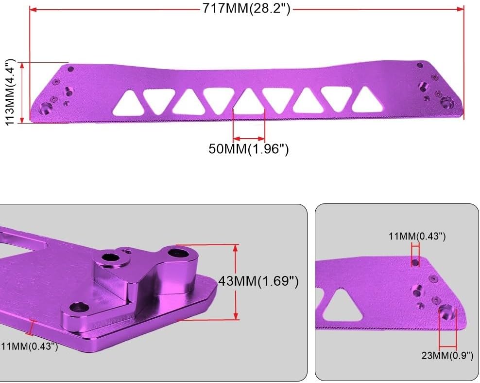 ya 13 9.15 baidi FOR 92 93 94 95 EG ALUMINUM REAR CONTROL ARM SUBF for Ram E BRACE TIE BAR KIT PURPLE