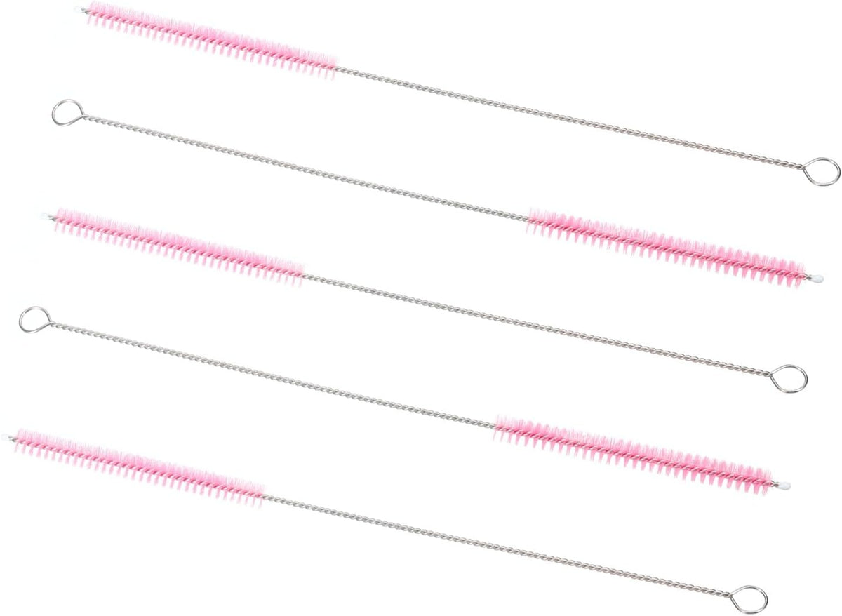 ya 26 10.21 baidi 5Pcs 10 x5/16 Drinking Straw Cleaning Brush Nylon Cleaning Bottle Brush Pink