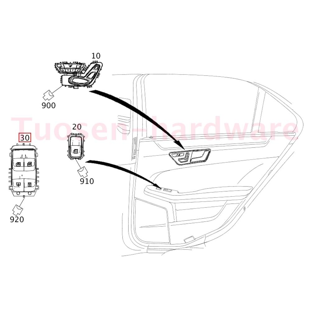 ya 8 8.24 baidi A2229051505 2229051505 Power Master Window Switch for Benz W222 S550e S600 S63