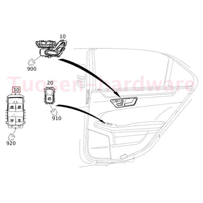 ya 8 8.24 baidi A2229051505 2229051505 Power Master Window Switch for Benz W222 S550e S600 S63