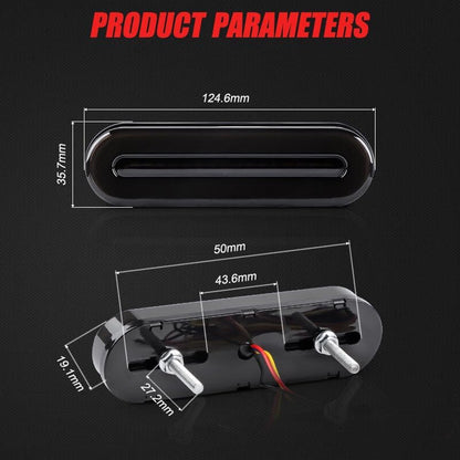 ya 4 8.10 Motorcycle Turn Signal Tail Light Bar LED Running Brake Stop Flowing ATV UTV