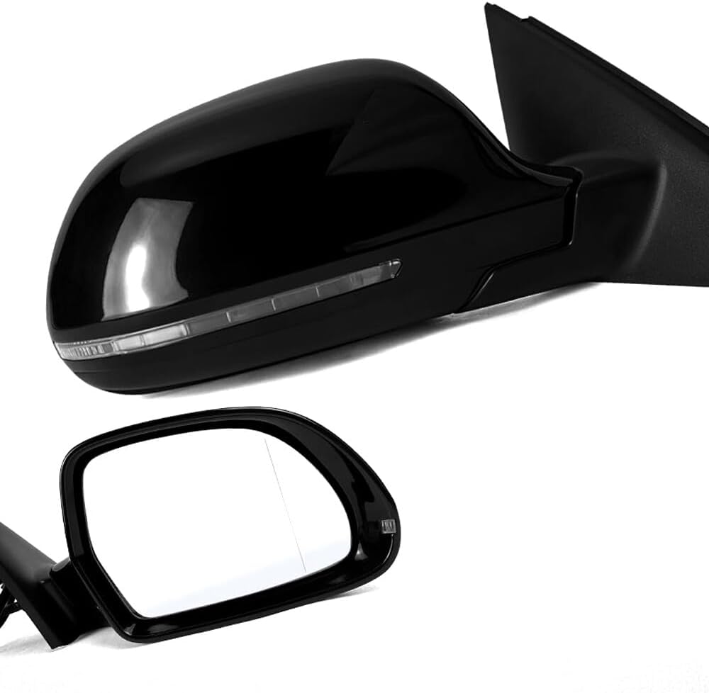 ya 4 8.14 Side Mirror Driver Left 2013-18 for Audi Q3 Power Glass and Folding Signal Light + 8 Wires