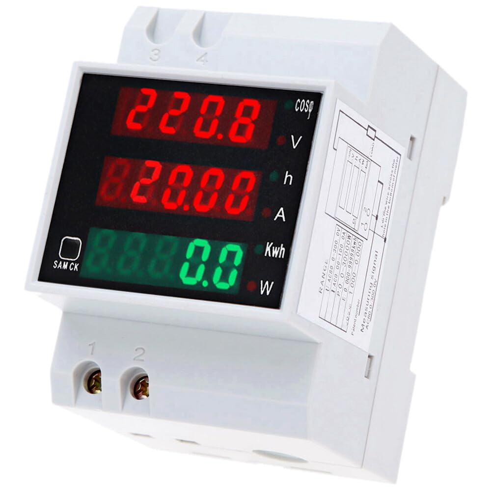 ya 16 10.20 baidi AC 80-300V Digital Din-Rail Current Voltage Power Factor Meter Ammeter Voltmeter