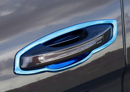ya 5 8.10 for Volkswagen Atlas 18-23 Blue Look Steel Exterior Outside Door Bowl Cover Trim