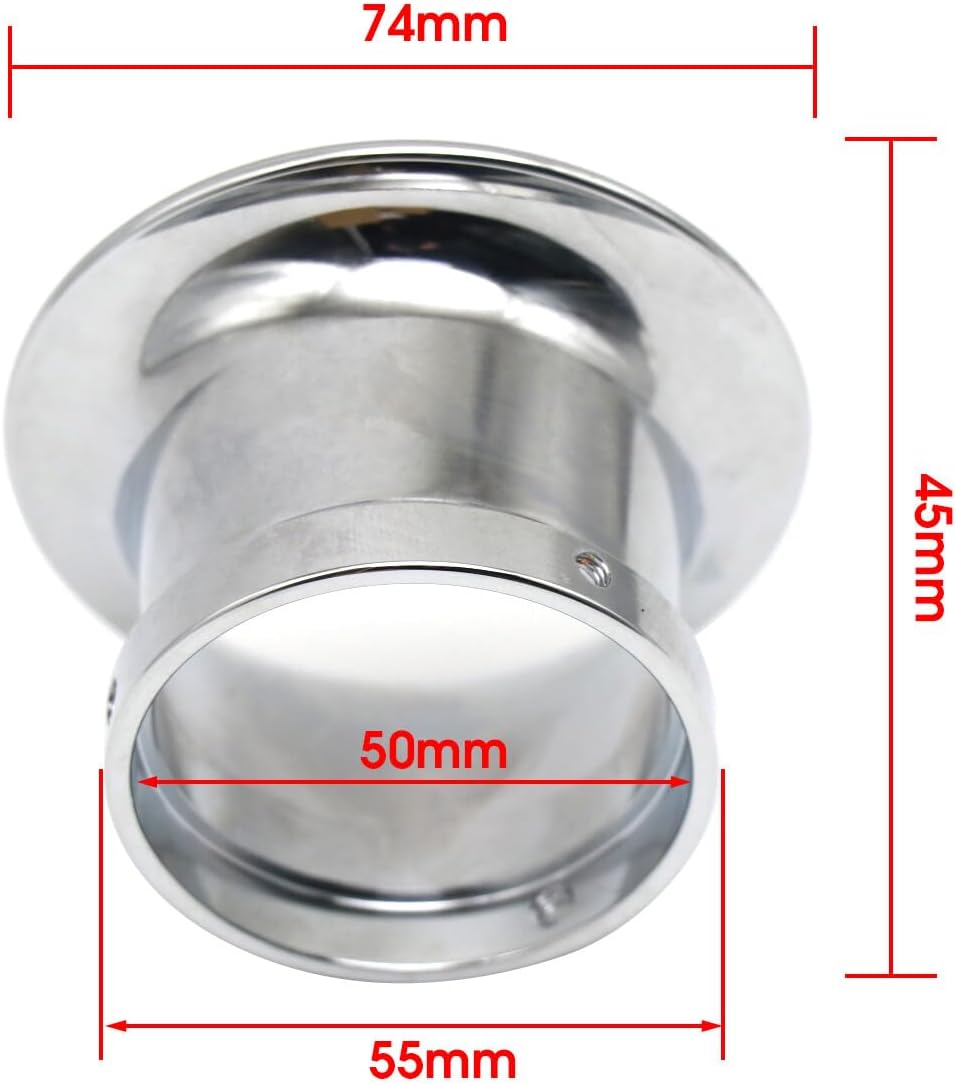 ya 5 8.24 baidi 50mm Motorcycle Carburetor Velocity Stack Stainless Steel Air Filter Cup Funnel