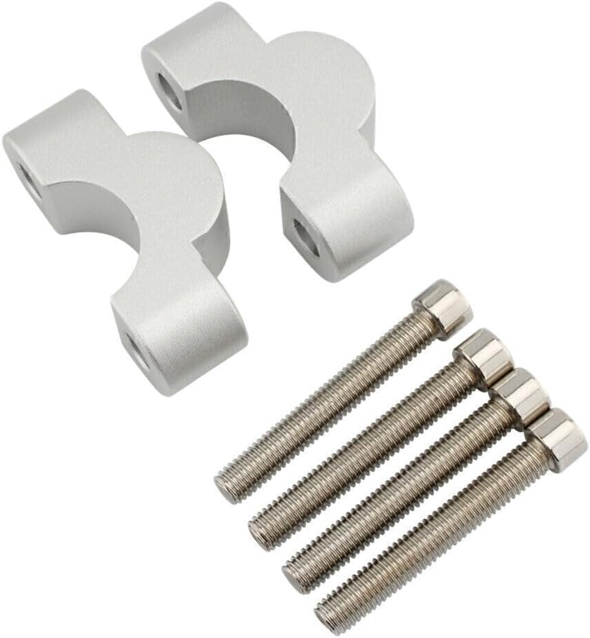 ya 4 8.14 Handlebar Risers Handle Bar Lift Clamp Adapters for BMW S1000XR 2020-2023 Silver