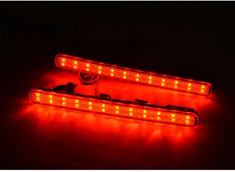 ya 4 8.14 2pcs Red LED Rear Bumper Reflector Tail Brake Fog Light Fits for Acura TSX 2009-14