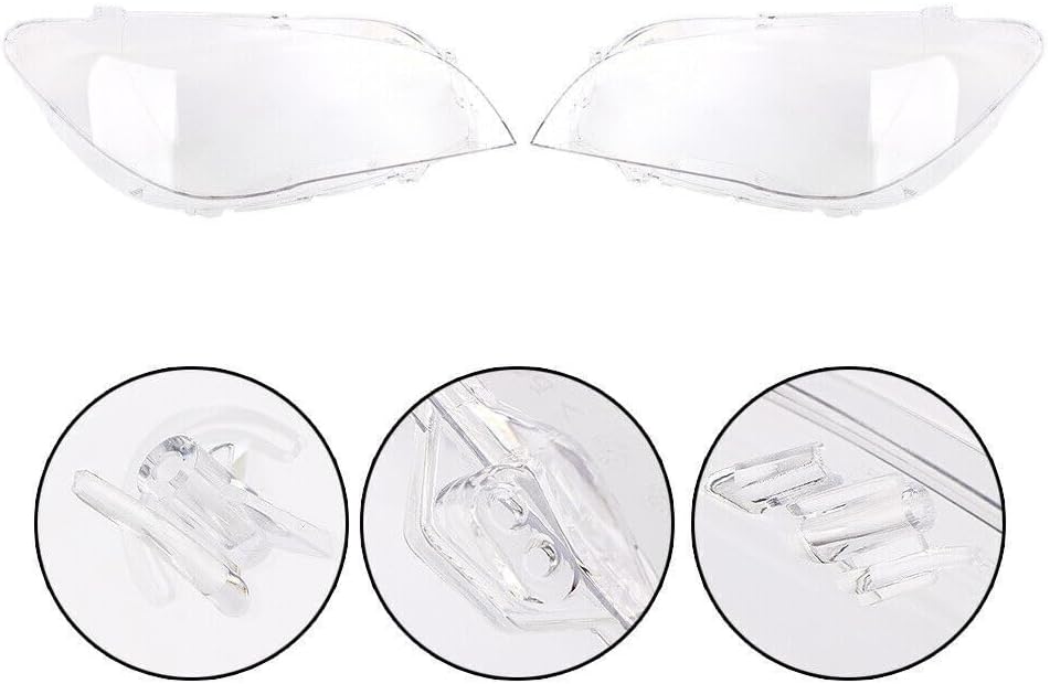 ya 4 8.14 Suitable for BMW F01 F02 7 Series 740i 740Li 750i 750Li 2009-2015 2X Headlight Lens Protective Cover