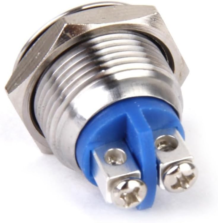 ya 13 9.15 baidi 16mm Momentary Push Button Switch Waterproof for Boat Car 2Pcs
