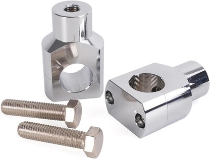 ya 13 9.15 baidi 1 Silver Motorcycle Handlebar Risers for Harley Dyna Fatboy Softail Sportster