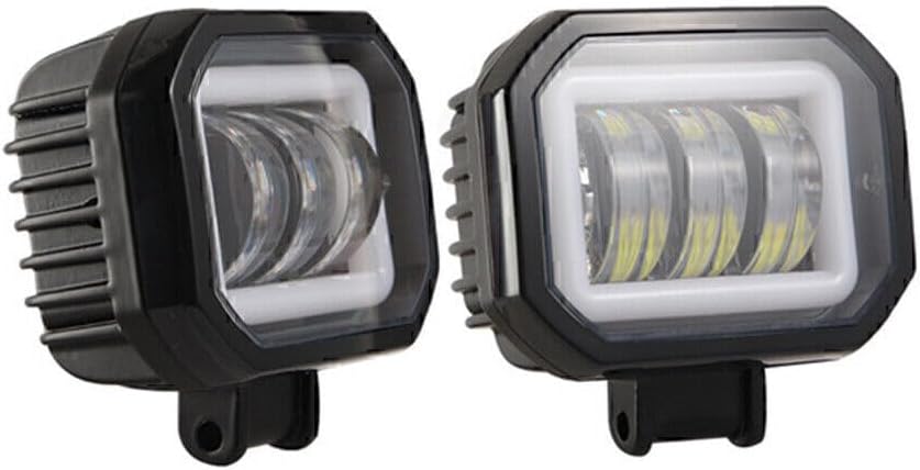 ya 4 8.10 Motorrad Vierkant LED Arbeitsleuchte Leiste 12V 24V Tragbar Strahler 2Stk 4 Zoll