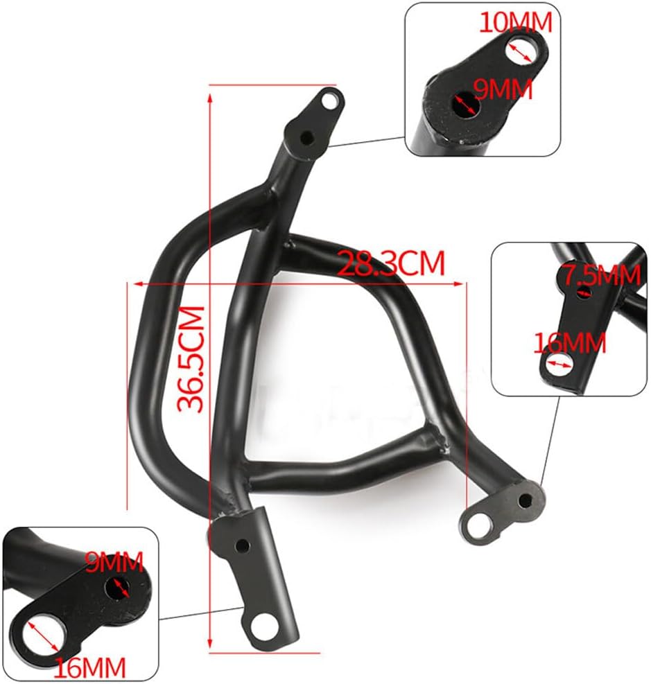 ya 13 9.15 baidi 2X Black Steel Engine Guard Bumper Crash Bars for Honda CB650R CB650 R 2019-2021