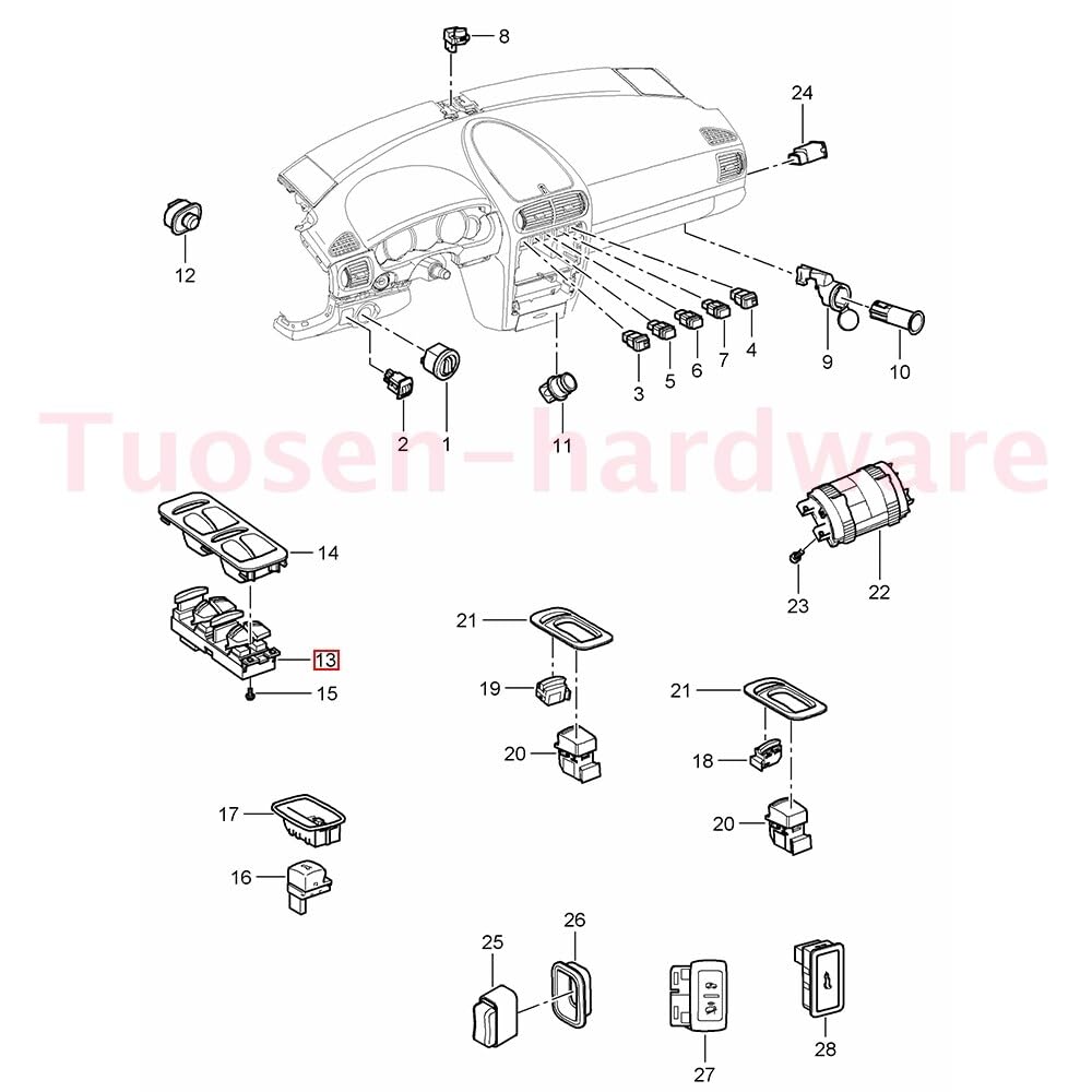ya 8 8.24 baidi Power Master Window Switch for Porsche for Cayenne 2003-2006 2008-2010 95561315601