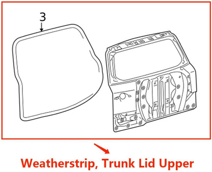 ya 10 9.16 baidi 1x Car Rear Trunk Lid Weatherstrip Rubber Seal Gasket for RAV4 06-12 67881-0R020