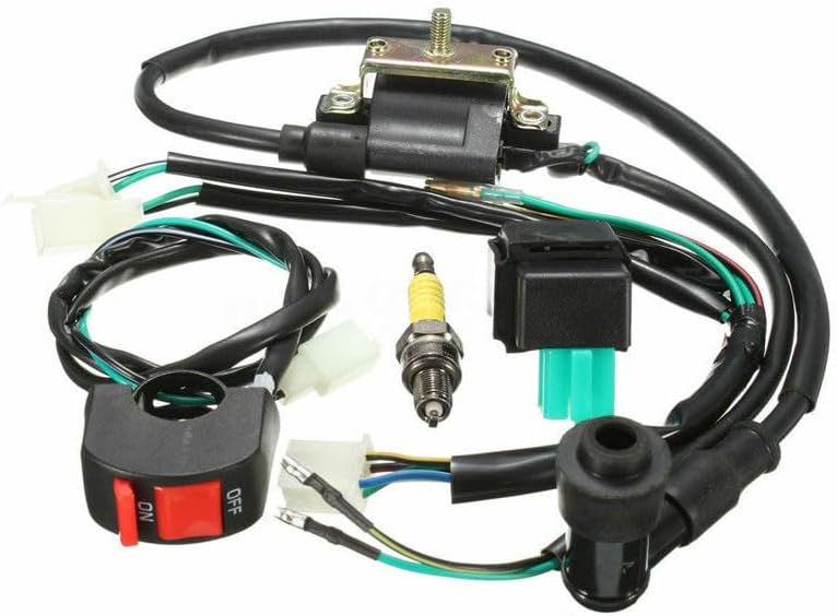 ya 8 8.24 baidi 5 Wiring Loom Kill Switch Coil CDI Spark Plug Kit For 110CC 125CC 140cc Pit Bike