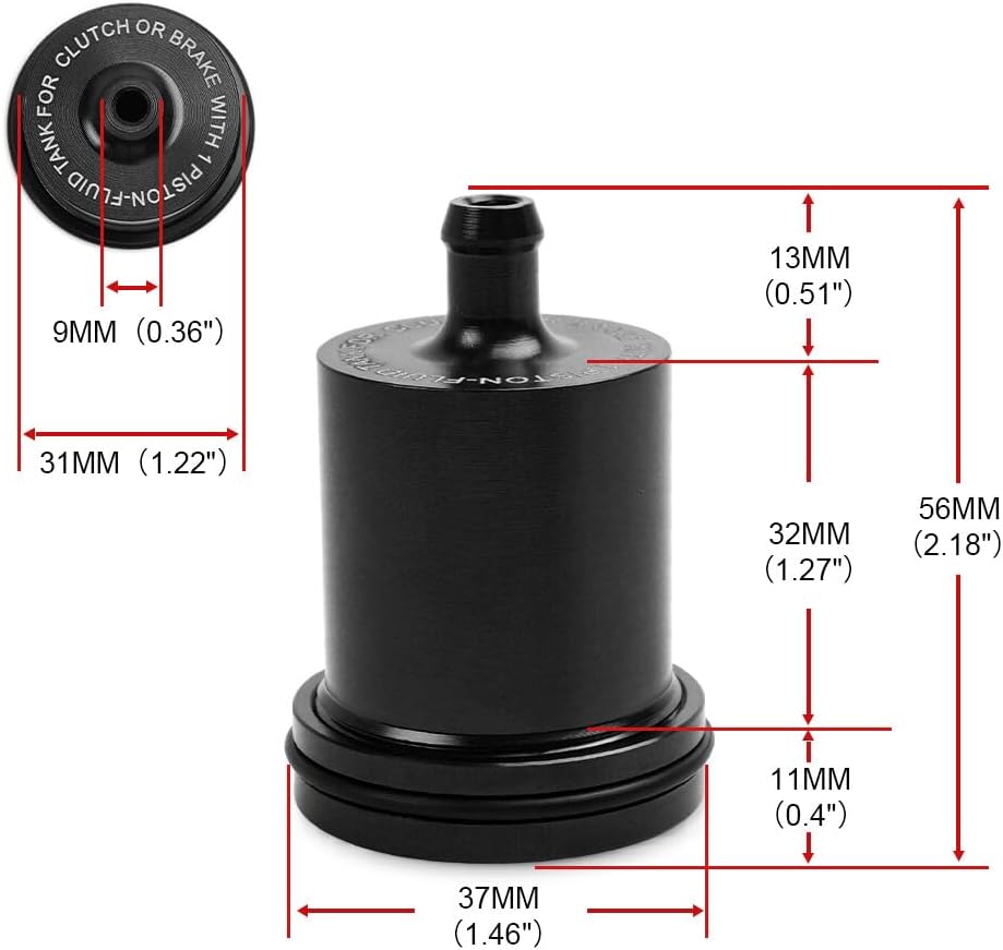 ya 23 10.7 baidi Motorcycle Front Brake Clutch Master Cylinder Fluid Reservoir Fuel Tank Oil Cup