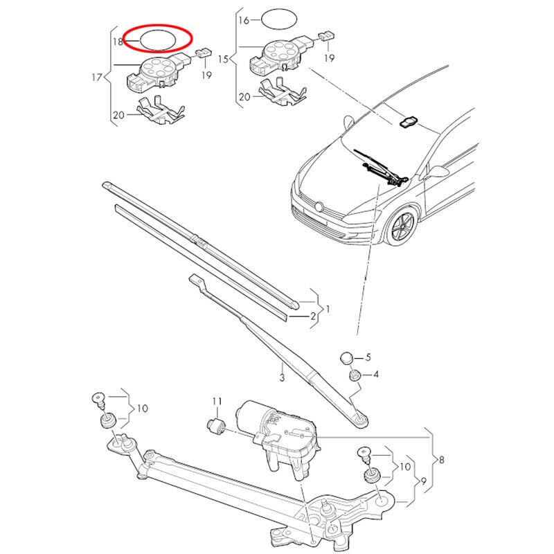 ya 2 8.15 8Pcs Win for DS creen Rain Light Sensor Gel Pad for VW for Golf Passat Fabia Adhesive Film
