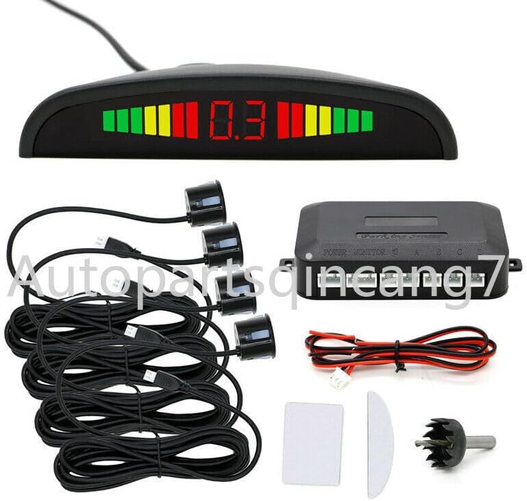 ya 2 8.15 4 parking sensors car reverse backup buzzer radar system kit sound alarm