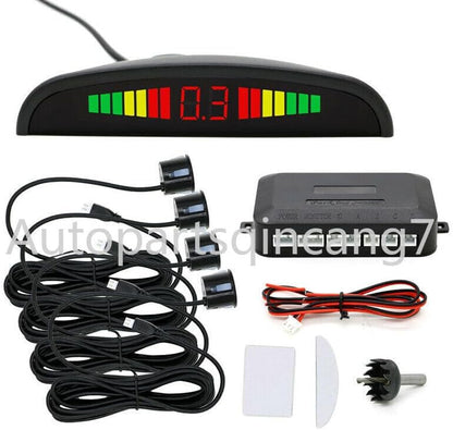 ya 2 8.15 4 parking sensors car reverse backup buzzer radar system kit sound alarm