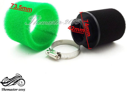ya 5 8.10 Green 42mm Performance Foam Air Filter For GY6 150cc Moped Scooter ATV Quad