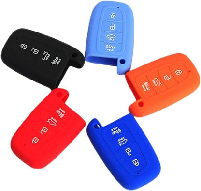 ya 5 8.24 baidi Silicone Key Shell Case Remote Key Cover for HYUNDAI X35 SANTA FE Accent for Elantra