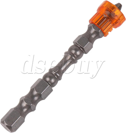 ya 26 10.21 baidi 15PCS Magnetic Collar Design Chrome Steel Screwdriver Bit 1/4 Hex Shank Orange