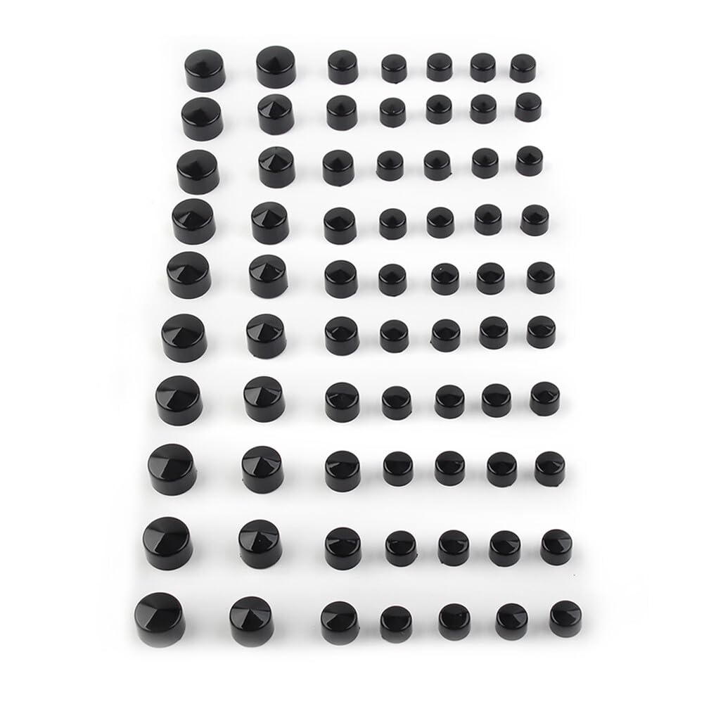 ya 6 8.14 Engine Bolt Covers Kit Fit Harley Softail Electra Street Glide Road King Black