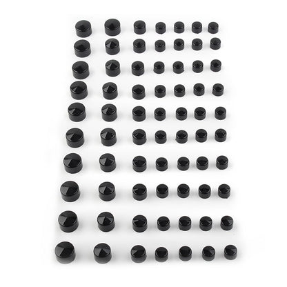 ya 6 8.14 Engine Bolt Covers Kit Fit Harley Softail Electra Street Glide Road King Black