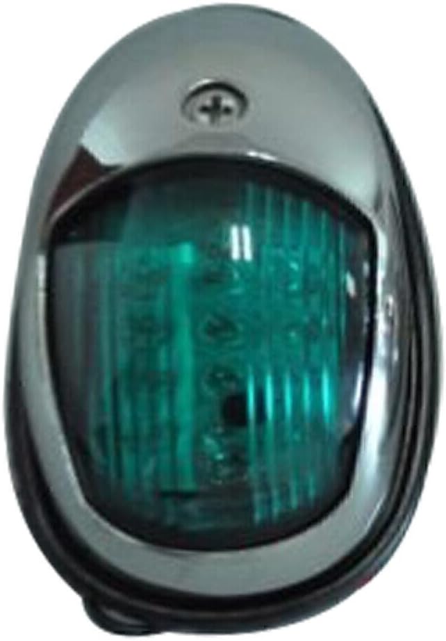 ya 4 8.24 baidi 1x 12V Green Marine Boat Yacht Pontoon Stainless Steel LED Bow Navigation Light