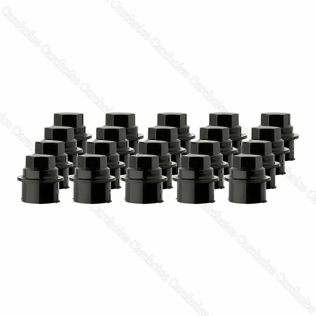 ya 10 9.16 baidi 20PCS Black Plastic Wheel Lug Nut Caps Replace Kits Fit for GM 9593028 9593228